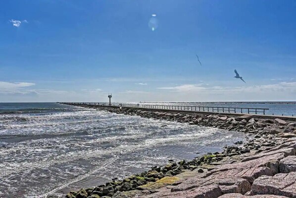 Vlak bij het strand