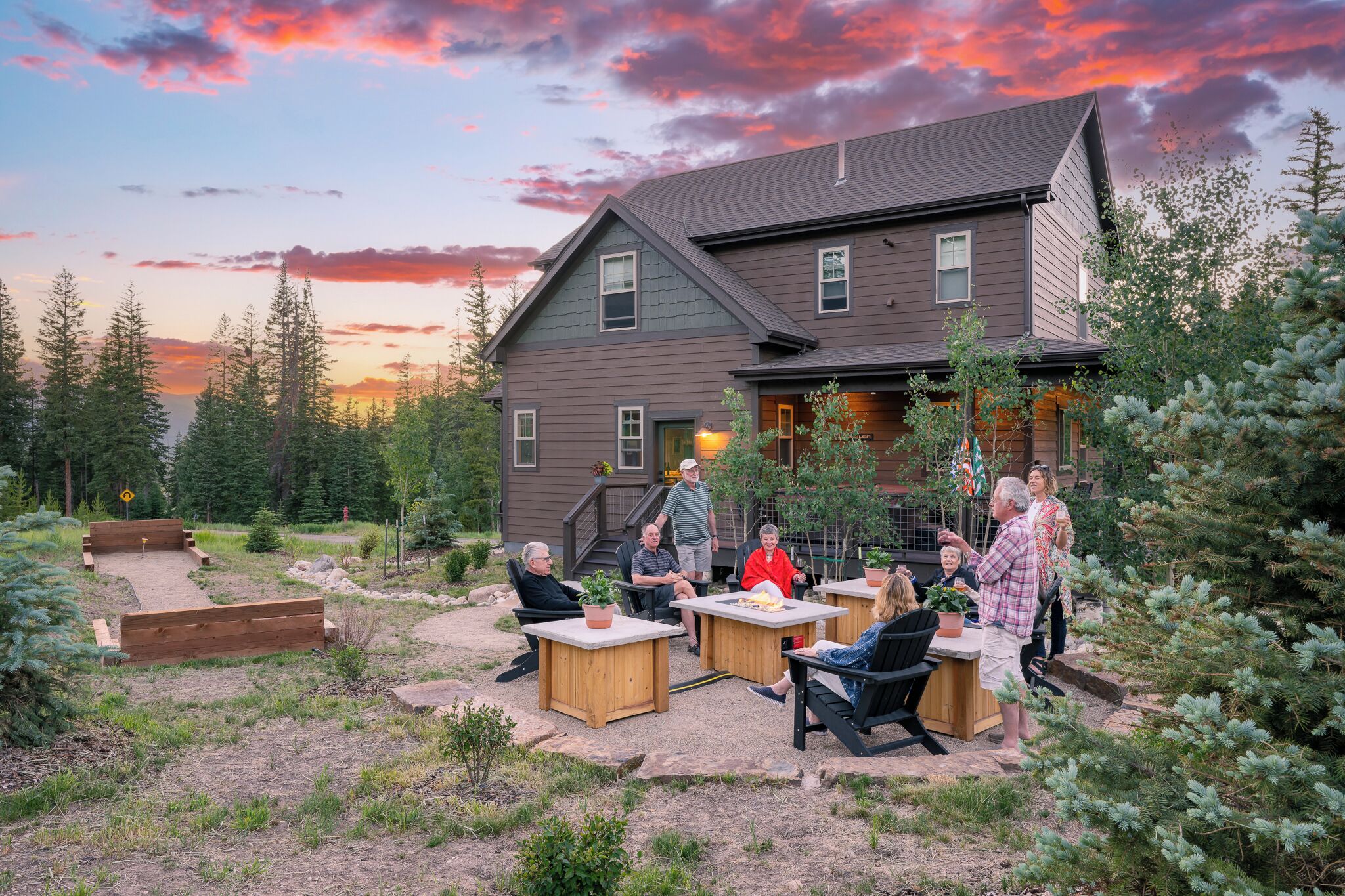 Rendezvous Luxury Cabin | Private Hot Tub | Outdoor seating area | 2185 Pioneer