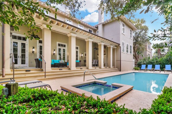 A heated pool