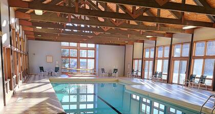 Open concept, AC/FP, wood & mtn views, deck, garage, pool. F115A by LRS