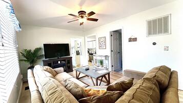 Smart-TV, Kamin, Bücher