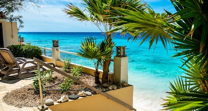 Oceanfront 2 bedroom beach apartment Bellevue 8 , sandy beach , private pools