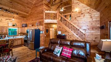 Smart TV, fireplace, video games