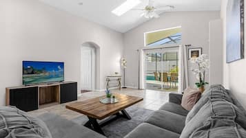 Flat-screen TV, ping pong