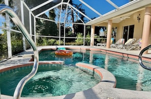 Outdoor pool, a heated pool