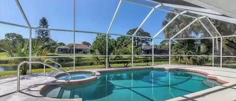 Outdoor pool, a heated pool