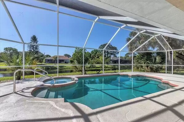 Outdoor pool, a heated pool