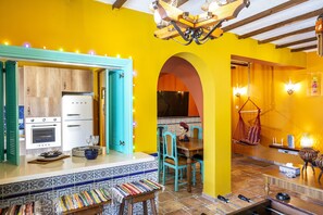 Fridge, microwave, oven, stovetop - CASA FELIZ TWO BEDROOM A406 (Germasogeia)