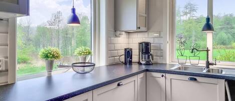 Réfrigérateur, lave-vaisselle, cafetière/bouilloire