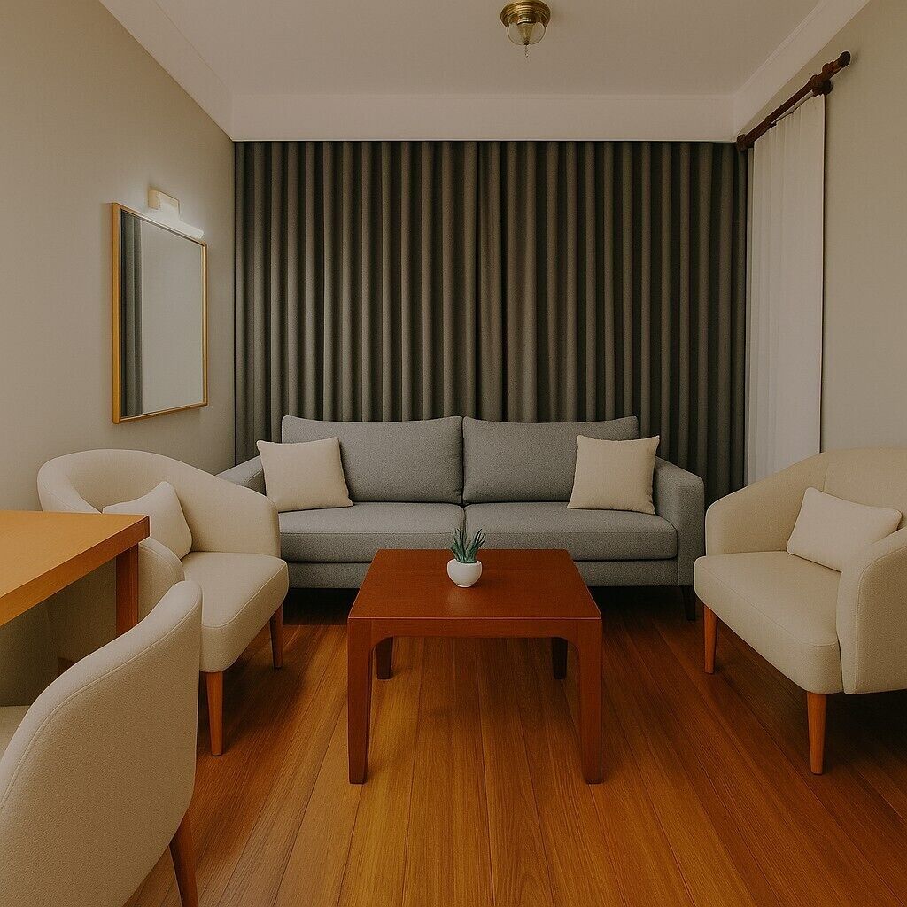 Business Suite, 1 Queen Bed, Non Smoking, City View (with Sofabed) | Living area | 52-inch Smart TV with satellite channels, TV