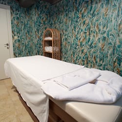 Een sauna, een stoombad, een Turks bad/hammam, lichaamsbehandelingen