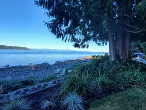 على الشاطئ، كراسي للتشمس، مناشف للشاطئ