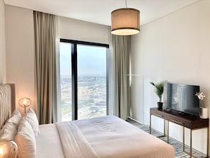 Deluxe-Apartment (1 Bedroom) | 1 Schlafzimmer, Bettwäsche