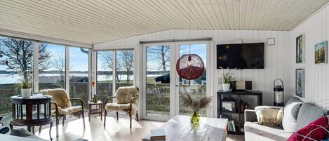 TV connectée, cheminée