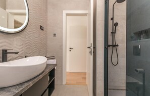 Shower, hair dryer