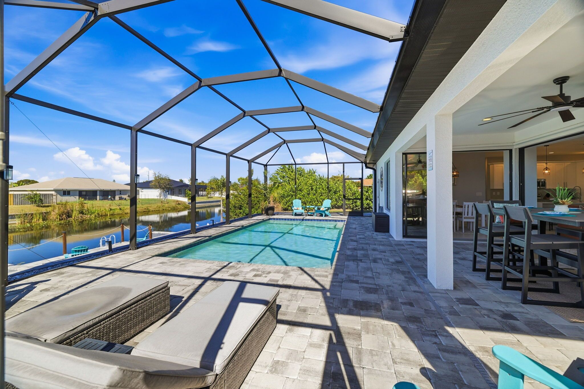 Piscine extérieure, piscine chauffée