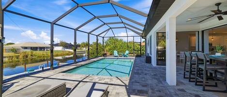 Udendørs pool, opvarmet pool