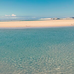 Vlak bij het strand