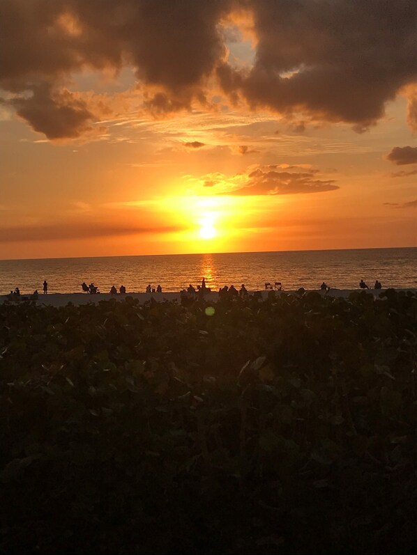 En la playa