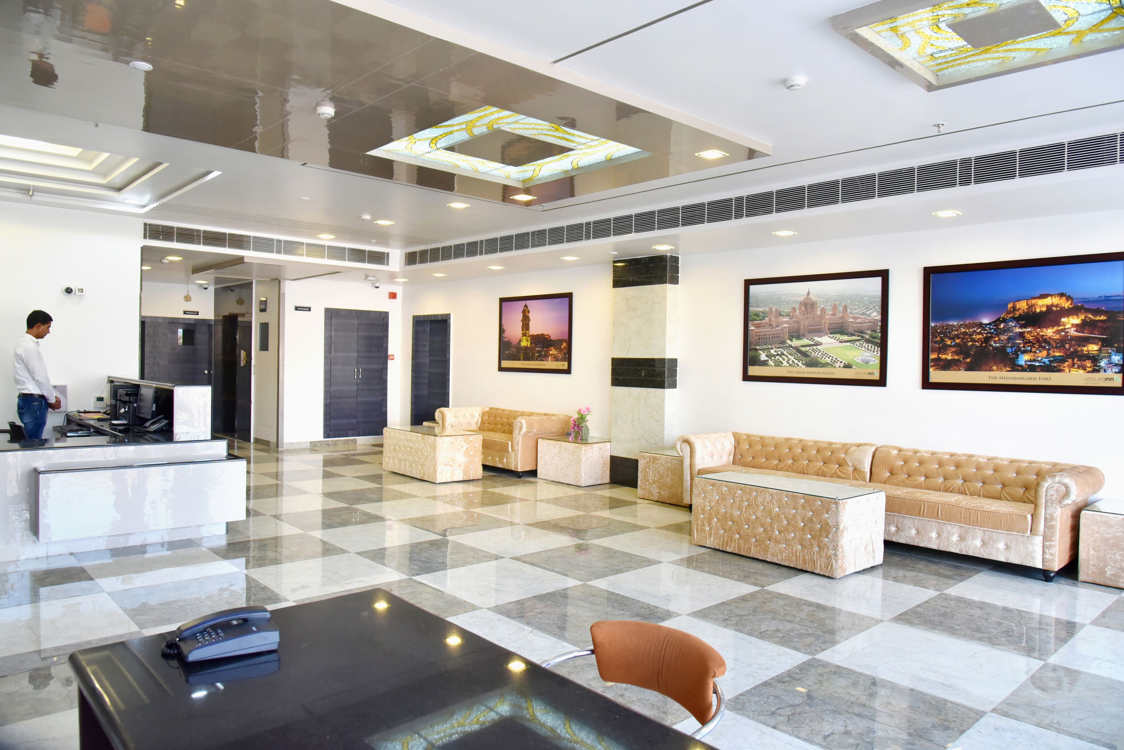 Sittområde i lobbyn