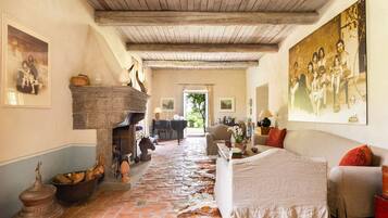 Villa, Multiple Bedrooms, Private Pool, Garden View | Living area | Fireplace