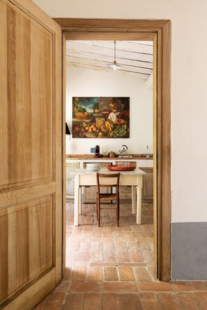 Villa, Mehrere Schlafzimmer, eigener Pool, Gartenblick | Esszimmer