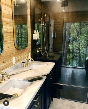 Bathtub, hair dryer, towels, soap