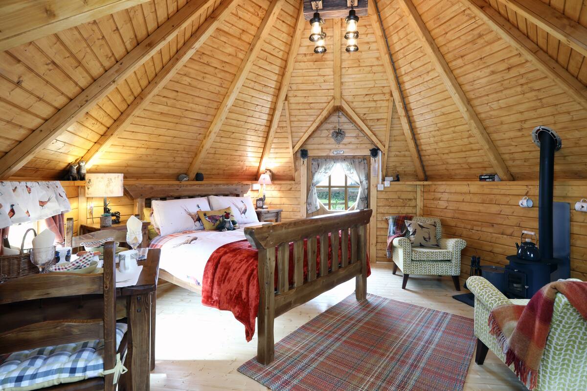 Mökki, 1 makuuhuone (Pheasant Cottage) | Ylelliset vuodevaatteet, vuodevaatteet