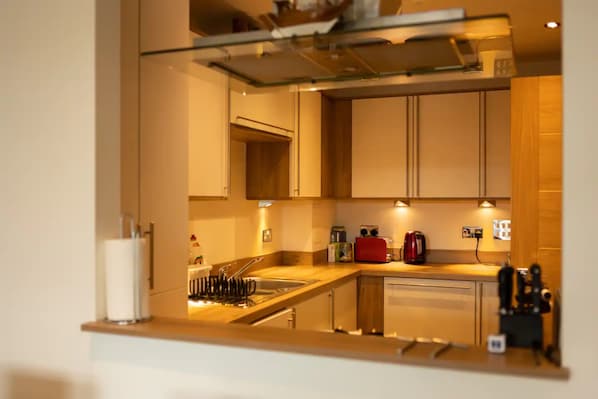 Basic Apartment, Multiple Beds | Private kitchen | Fridge, microwave, oven, stovetop