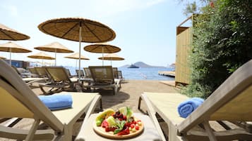 Am Strand, kostenloser Shuttle zum Strand