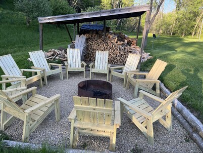 Private vacation house for larger groups near the Dells with heated game room.