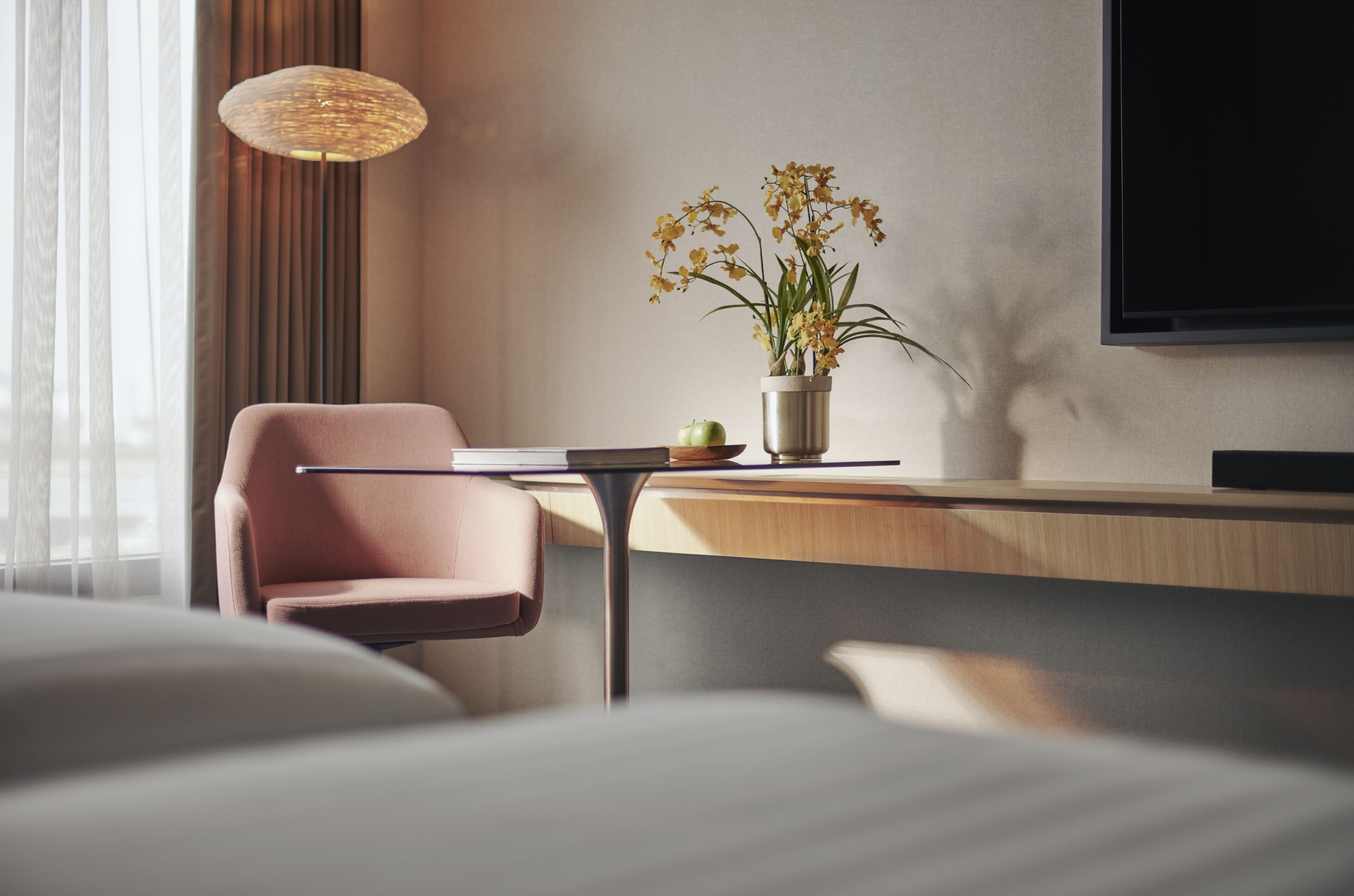 Allergikerbettwaren, Minibar, Zimmersafe, individuell eingerichtet