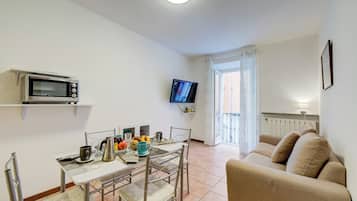 Standard Apartment, 1 Bedroom, Beachside (Casa Dolce Casa Stresa 50m from lake) | Living room | Flat-screen TV