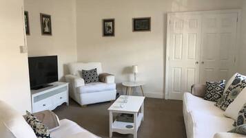 TV connectée, cheminée, lecteur de DVD