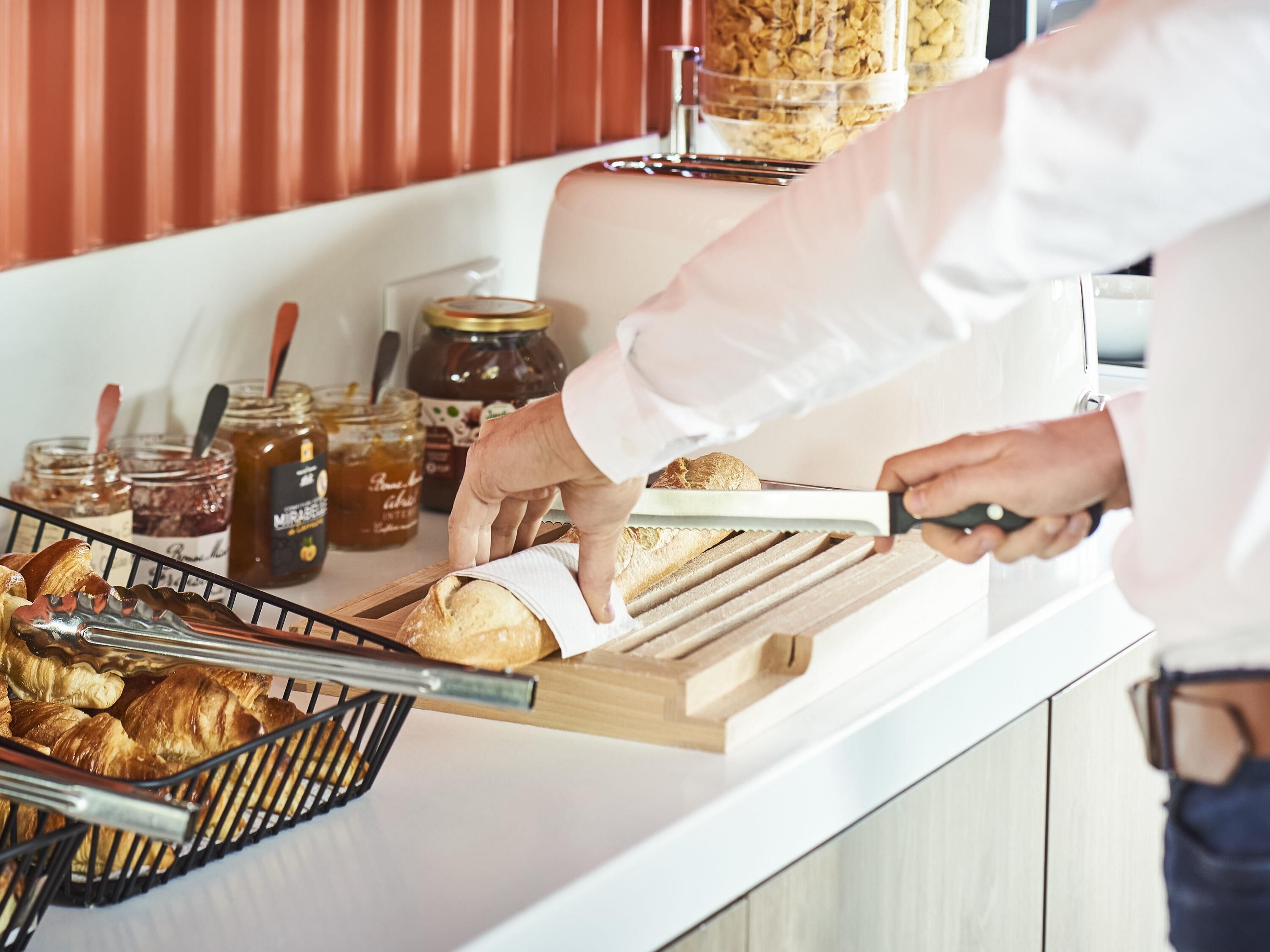daily self-service breakfast (eur 9.90 per person)