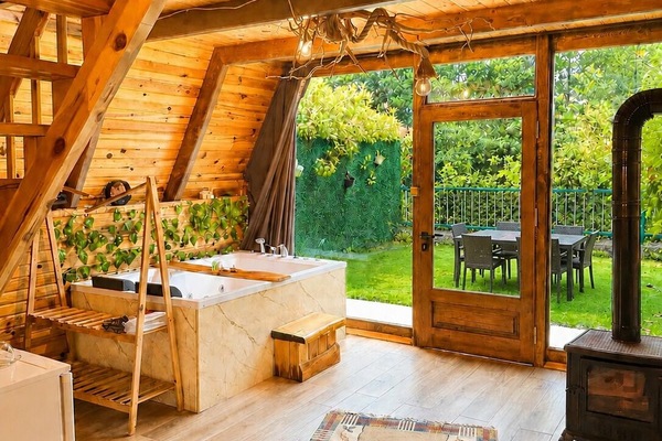 Luksusbungalow, poreamme | Äänieristys, ilmainen Wi-Fi