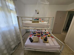2 bedrooms, iron/ironing board, travel crib, WiFi