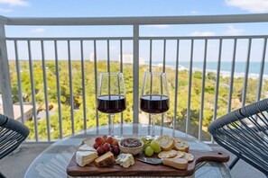 Deluxe Room, 2 Bedrooms, Balcony, Ocean View (402) | Balcony - Horizon at 77th by Elliott Beach Rentals (Myrtle Beach)