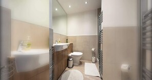 Bathtub, hair dryer