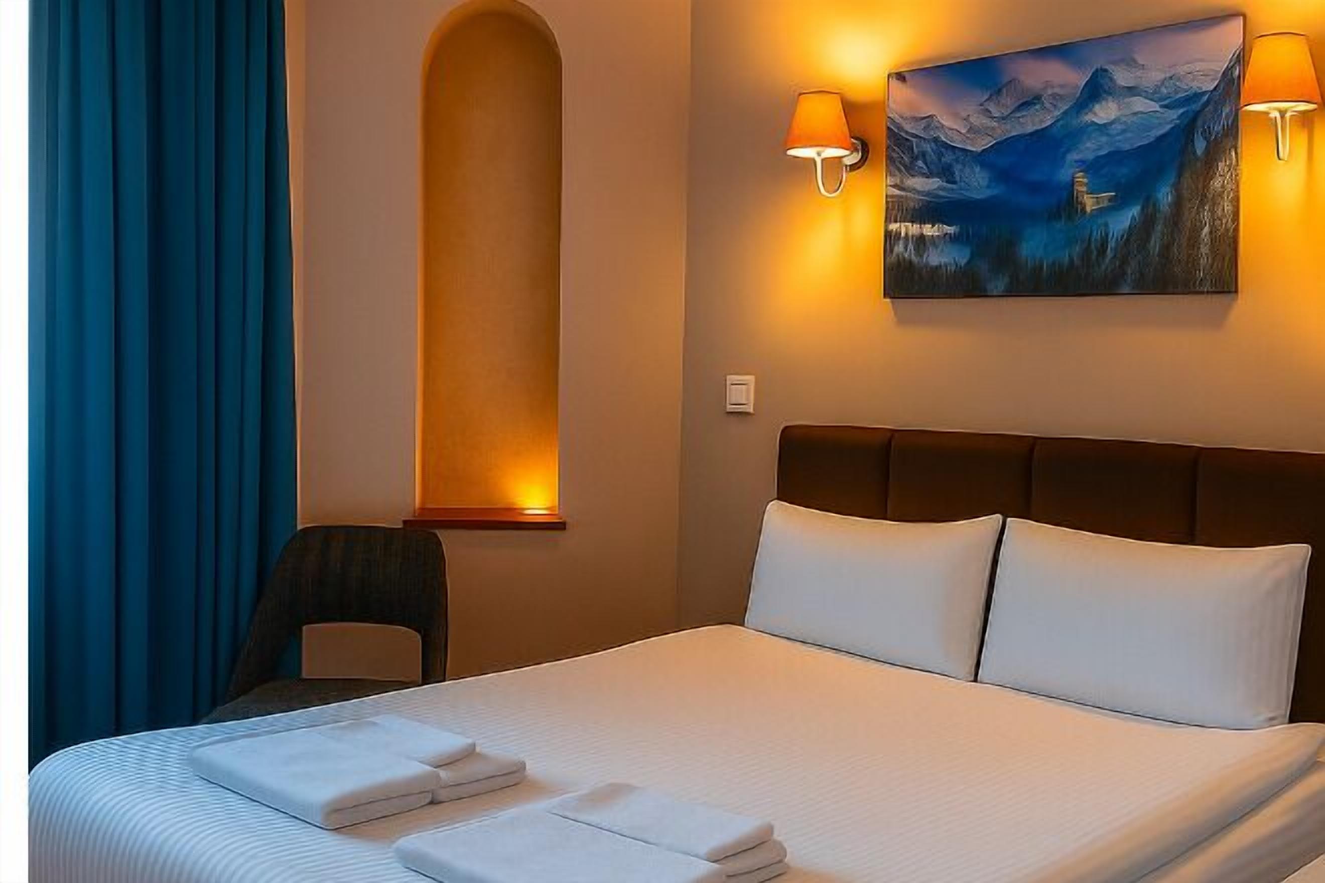 Ropa de cama de alta calidad, minibar, caja fuerte