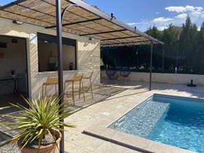Outdoor pool, a heated pool