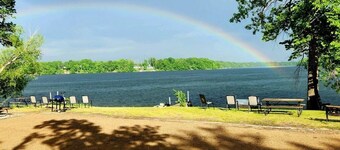 Modern lakeside cabin with panoramic views , deck and  screened porch