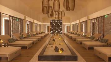 Couples treatment rooms, sauna, hot tub, steam room, body treatments