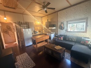 Smart TV, fireplace, video games, books