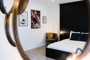 อพาร์ทเมนท์, เตียงควีนไซส์ 1 เตียง และโซฟาเบด | 1 ห้องนอน, Wi-Fi ฟรี, ผ้าปูที่นอน