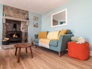 Cottage | Living room | Fireplace - Flintstone Cottage (Penzance)