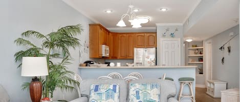 Condo, Multiple Beds (Dunes Club 1D) | Living area