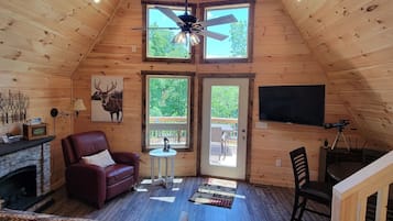 智能電視、壁爐、DVD 播放機