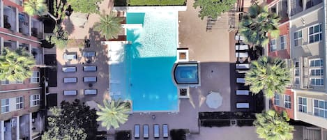 Outdoor pool, a heated pool