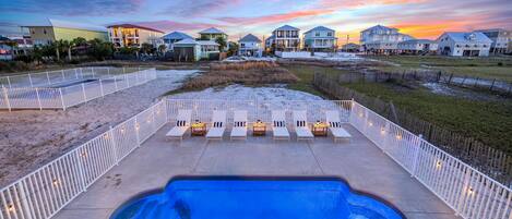 Outdoor pool, a heated pool